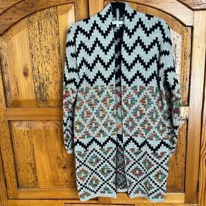 DREAMERS Geometric Patterned Cardigan